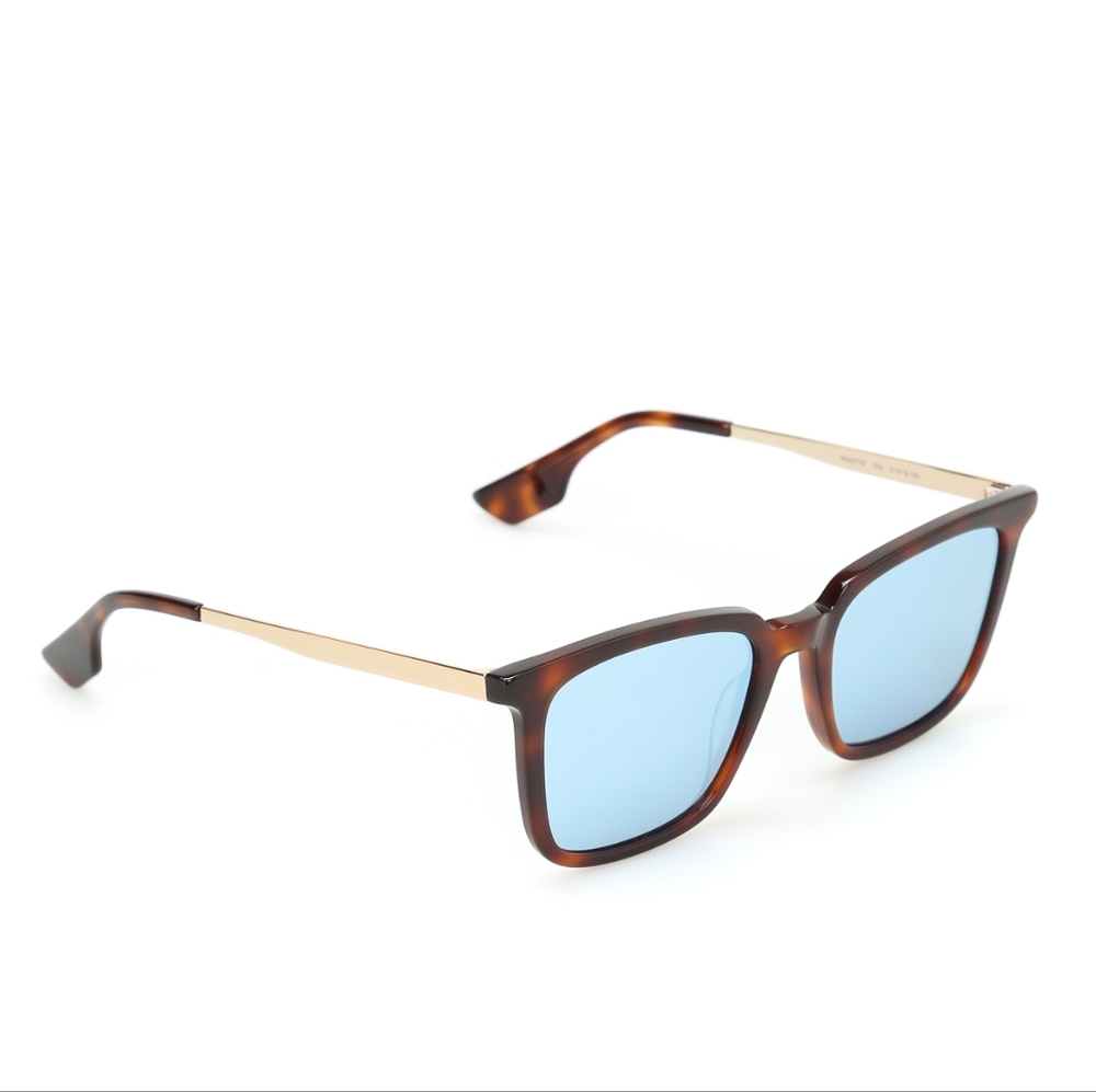 Alexander McQueen Tortoise Shell Mirrored Sunglasses